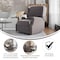 Flash Furniture Omma Swivel Glider Rocker Recliner Chair, Manual 360 Degree Swivel Wingback Recliner, Dark Gray CY-RAC-537-DKGRY-GG - alternate 10